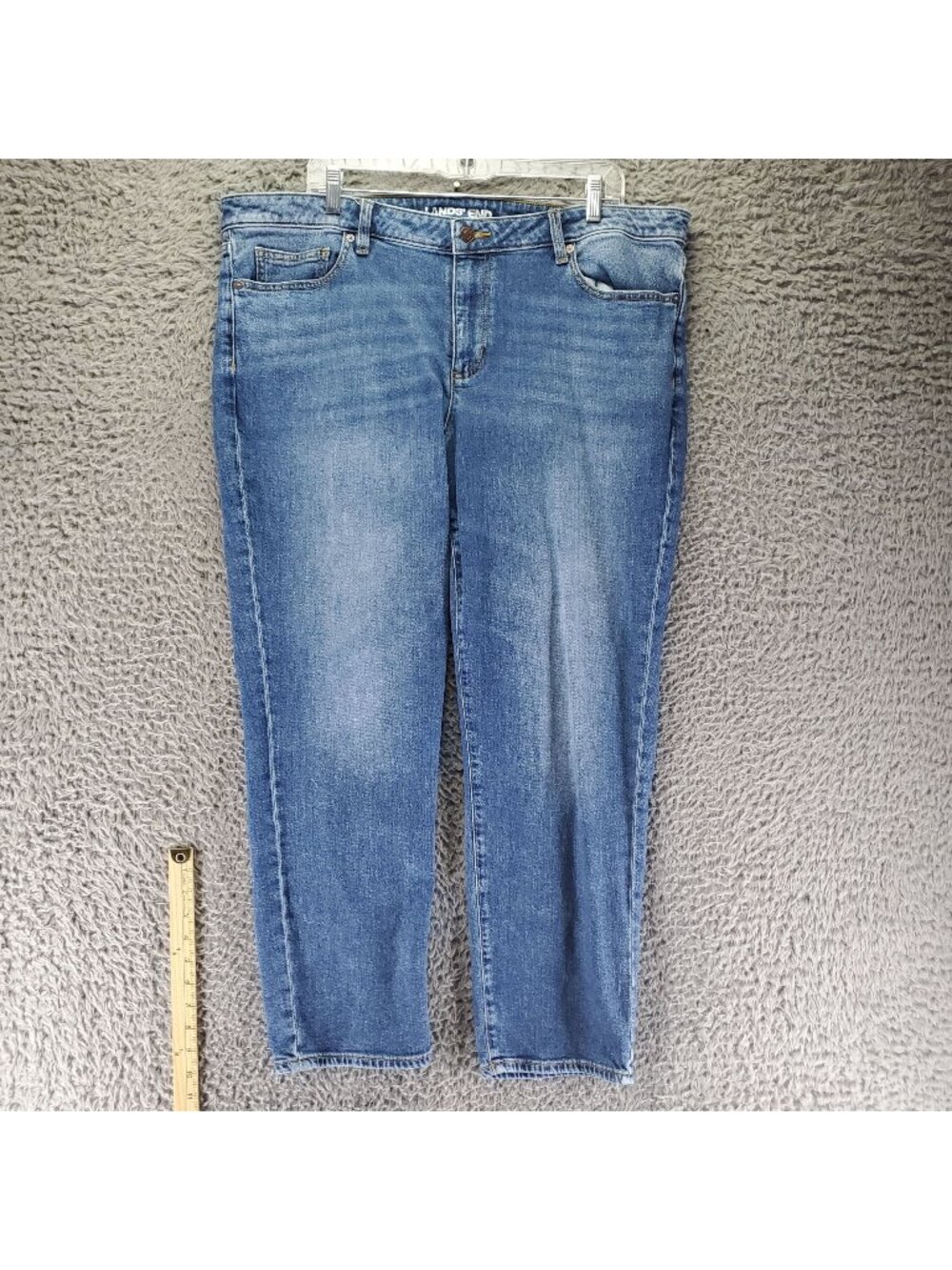 Lands End Jeans Women’s Size 18 Blue Straight-Leg Stretch Denim *Read*